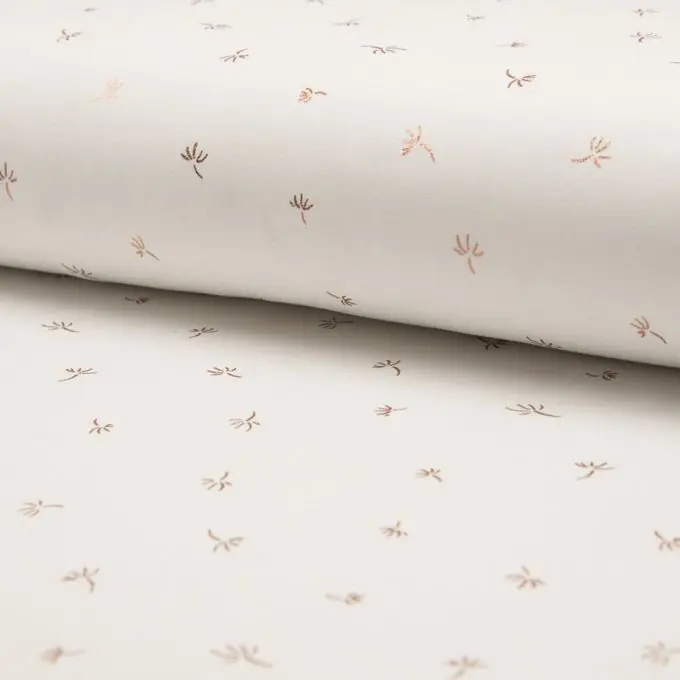 Baumwolljersey Palmenmotiv Gold Echt