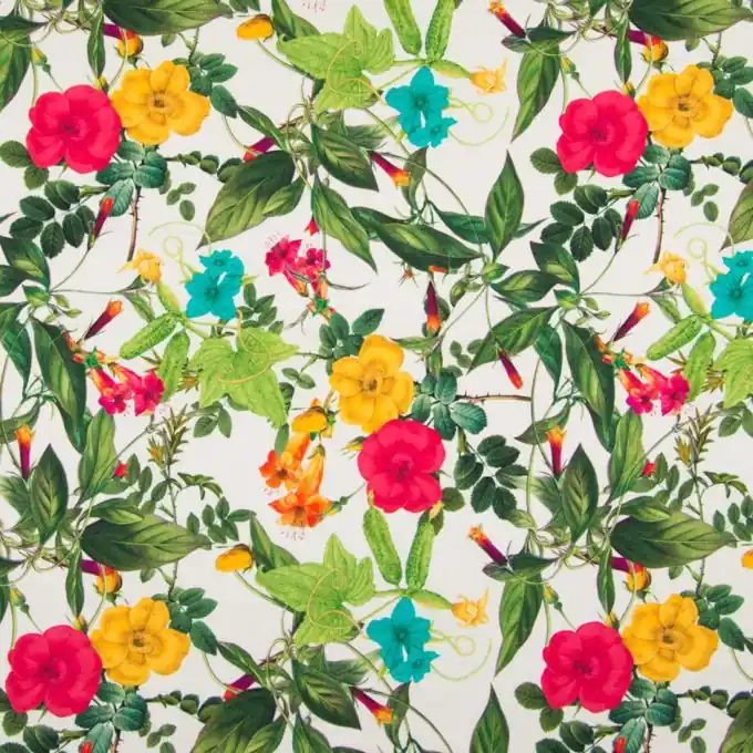 Hochwertig Exotisch gemusterter Baumwolljersey Blumenmotiv