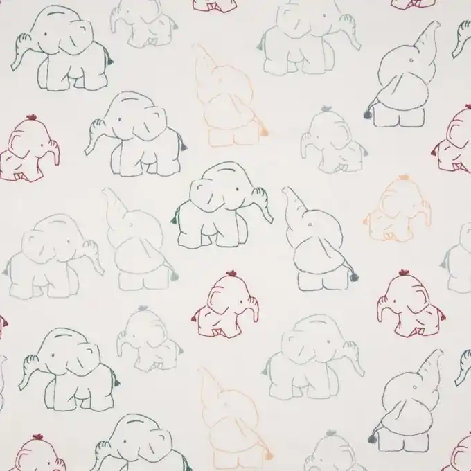 Top-Qualität French Terry Jersey Elefanten