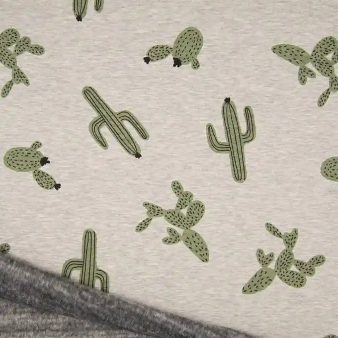 Beliebt Sweatshirtstoff Kaktus Grün
