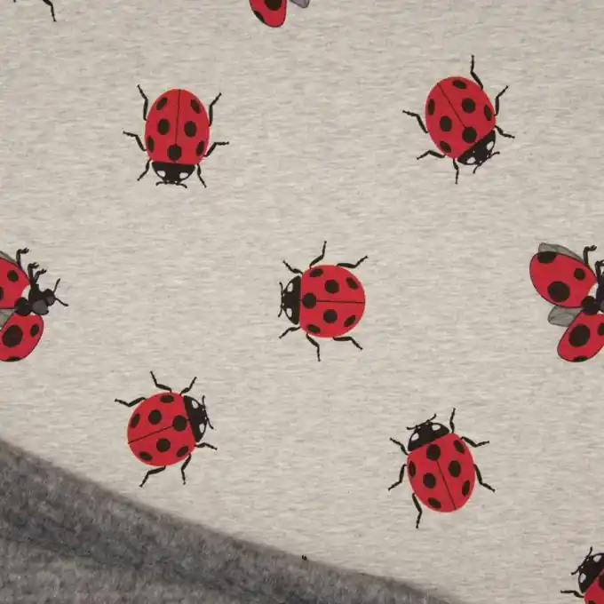 Mega-Angebot Sweatshirtstoff Marienkäfer Rot