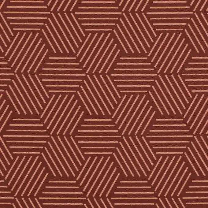 Outdoorstoff in Rot mit geometrischem Muster Neuheit