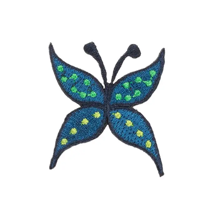 Bügelbild Schmetterling Blau Rabatt