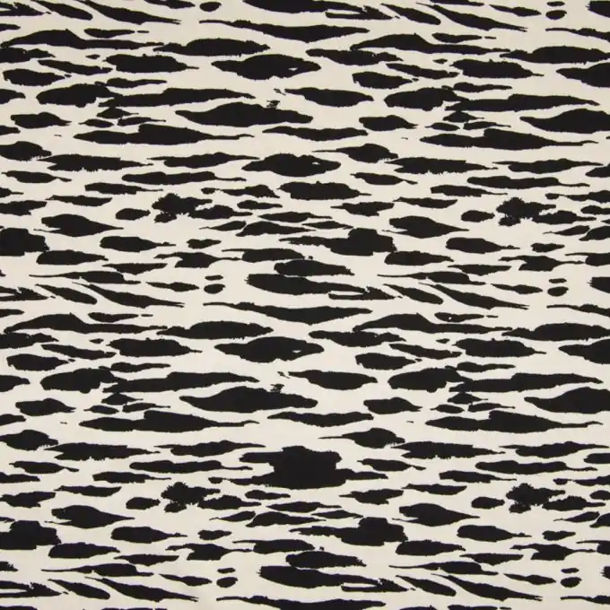 Günstig Viskosejersey Ecru/Schwarz