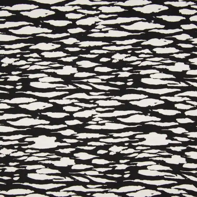 Gestreifter Viskosejersey Schwarz Letzte Chance