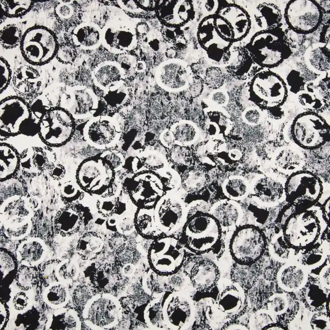 Beliebt Viskosejersey Kreismotiv