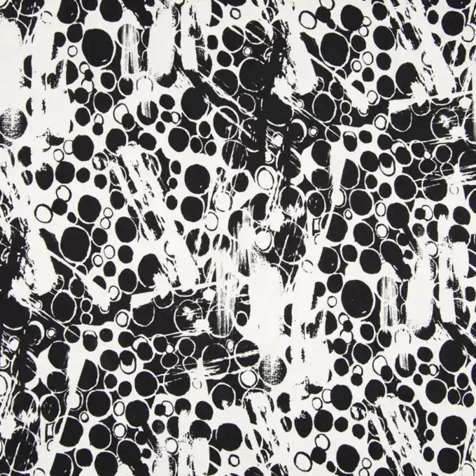 Preis Gesenkt Schwarzer Viskosejersey Kresimotiv