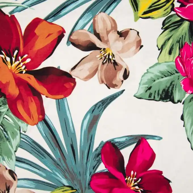 Markenprodukt Viskosejersey Blumenmotiv