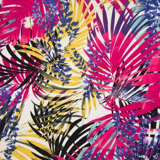 Handgefertigt Rosa Jersey Dschungel