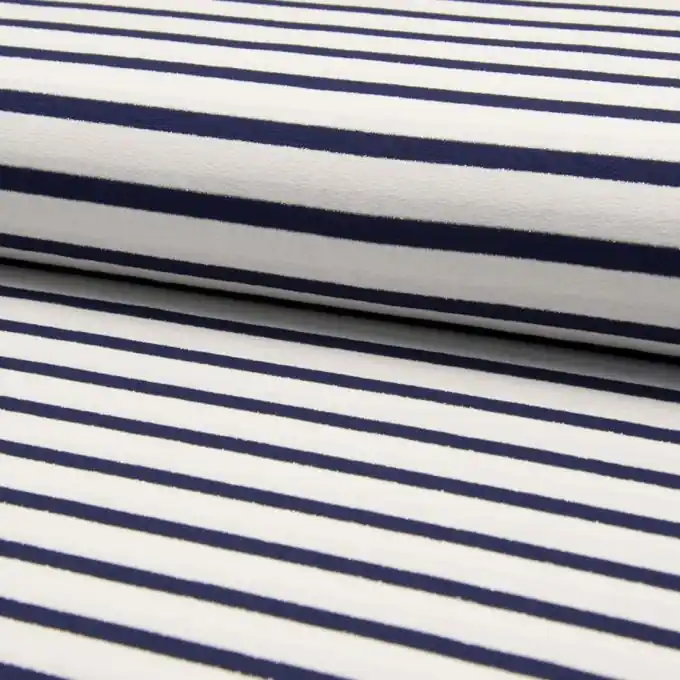 Schnäppchen Gestreifter Jersey Ecru/Marineblau