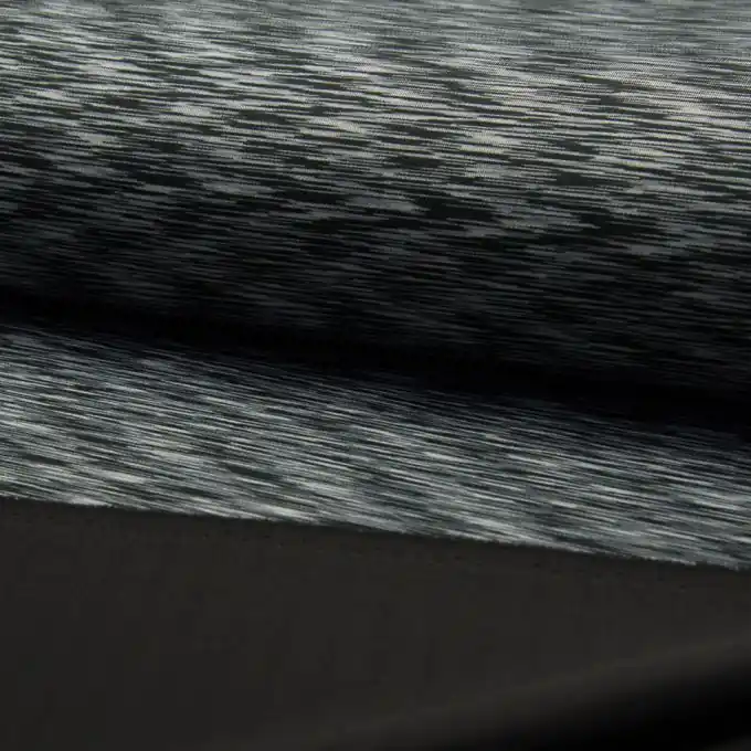 Geprüft Melierter Jersey meliert schwarz/grau