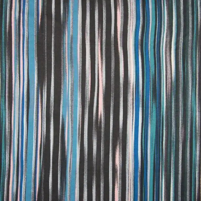 Viskosejersey Blau/Grau Super-Preis