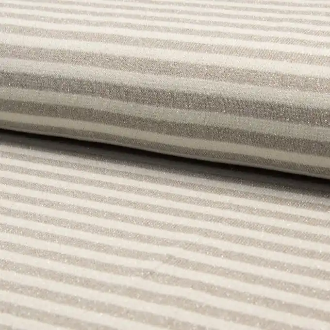 Gestreifter Jersey Taupe/Ecru Gleich Bestellen