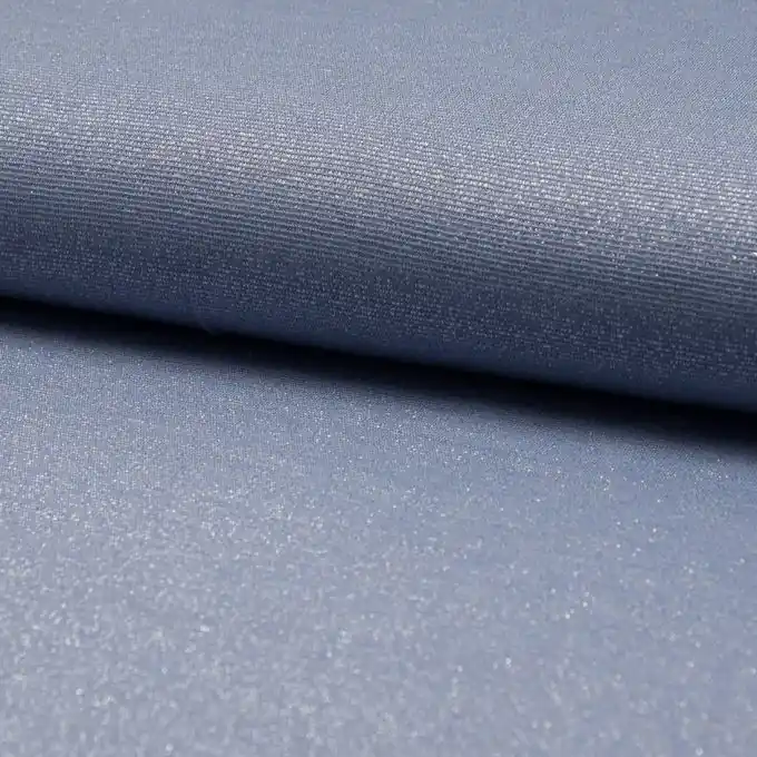 Geprüft Glitzernder Jerseystoff mit Pailletten Blau/Golden