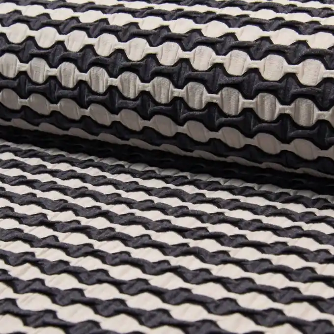 Premium Geprägter Jersey Schwarz/Weiss