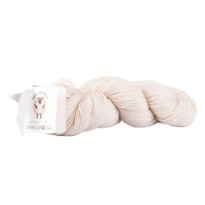 Top-Angebot Schurwolle/Leinen Slow Wool Lino Weiss