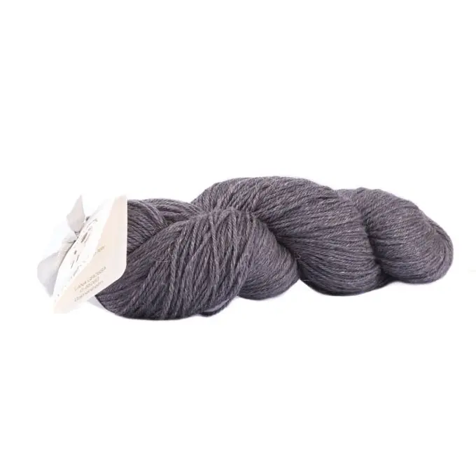 Expressversand Schnurwolle/Leinen Slow Wool Lino Dunkelgrau