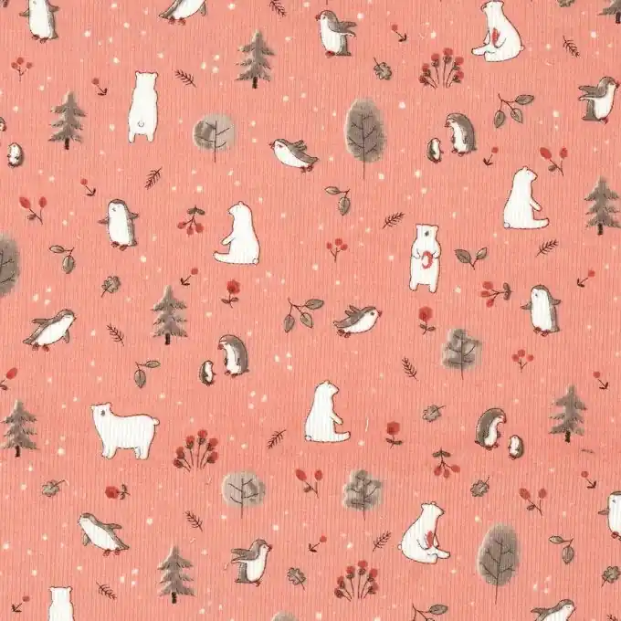 Kracherpreis Feiner Cordstoff Bären Rosa