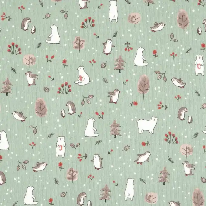 Meistverkauft Cordstoff Baumwolle Grün