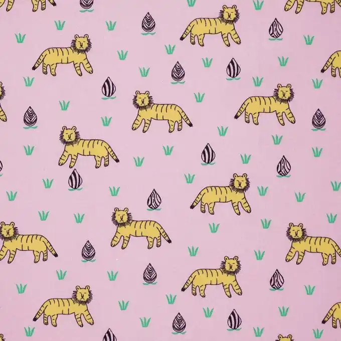 Bio Baumwollstoff Löwen Altrosa Direkt Vom Hersteller