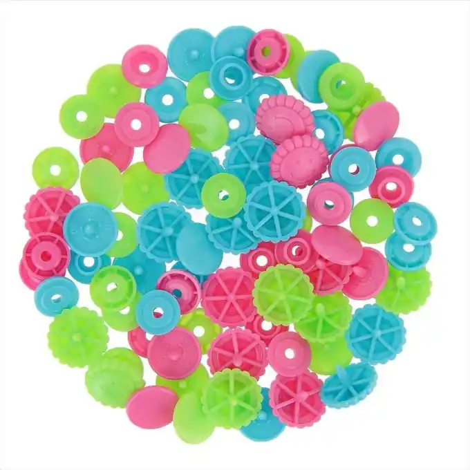 Druckknöpfe Color Snaps, in Sonnen- und Blumenform Kostenloser Rückversand