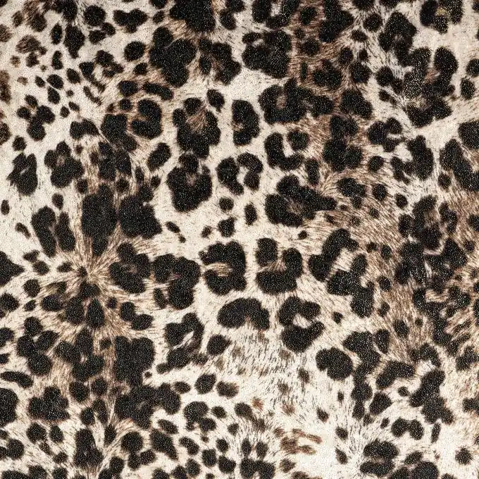 Strickstoff Leopard Golden Weltweiter Versand