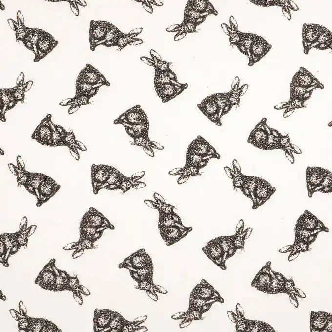 Highlight Sweatshirtstoff Hasen Grau