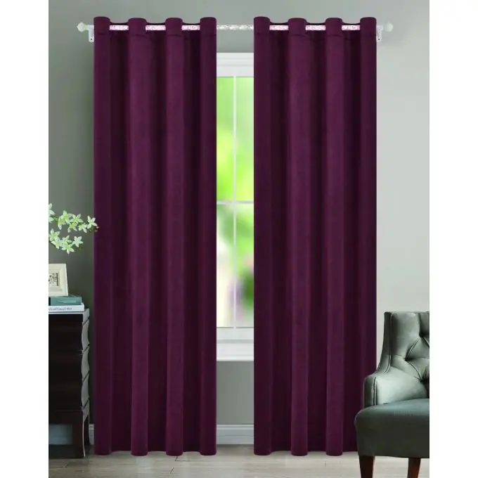 Vorhang Achille dicker Samt bordeauxrot 140 x 260 cm Neu