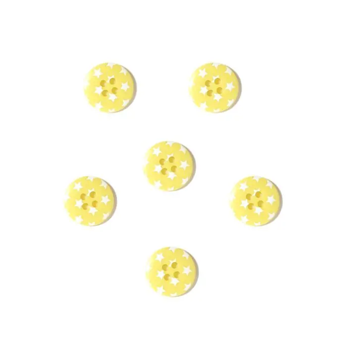Echt Knöpfe Sterne gelb 18 mm