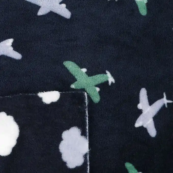 Billig Doppelseitiger Plüschstoff Blau