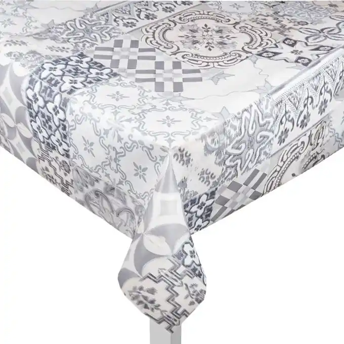 Rabatt Wachstuch, grau gemustert