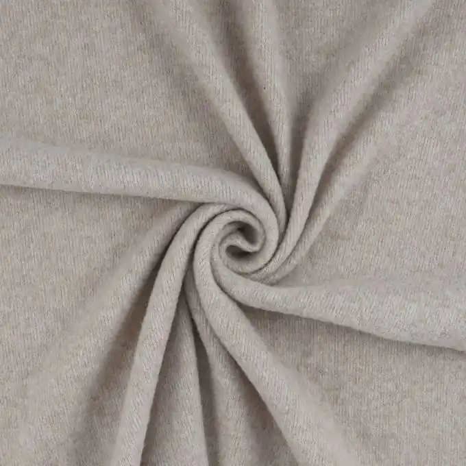 Beiger, melierter Jerseystoff Expressversand