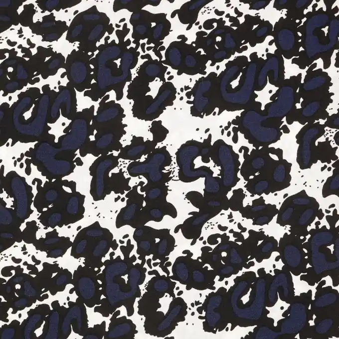 Super-Preis Popeline Viskose Blau/Weiß