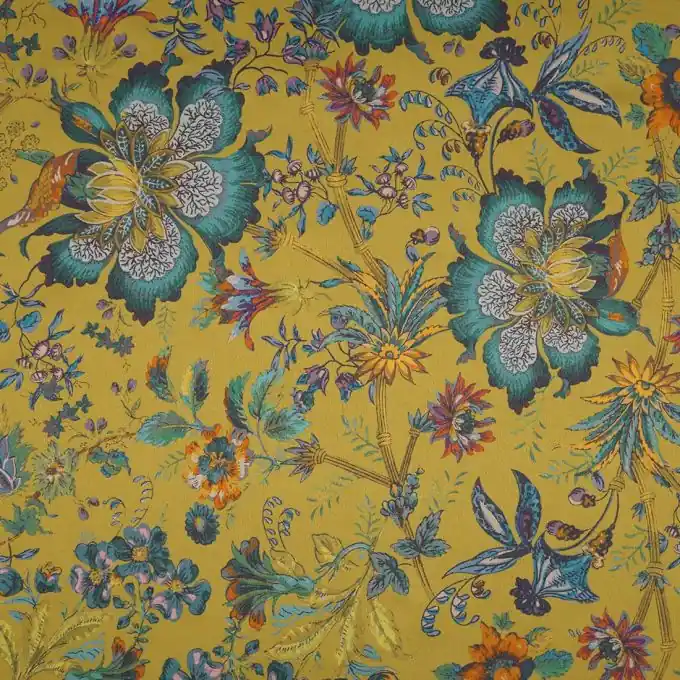 Meistverkauft Satinstoff Polyester Blüten Gelb