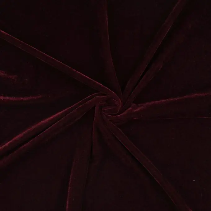 Preisknaller Samtstoff Weinrot