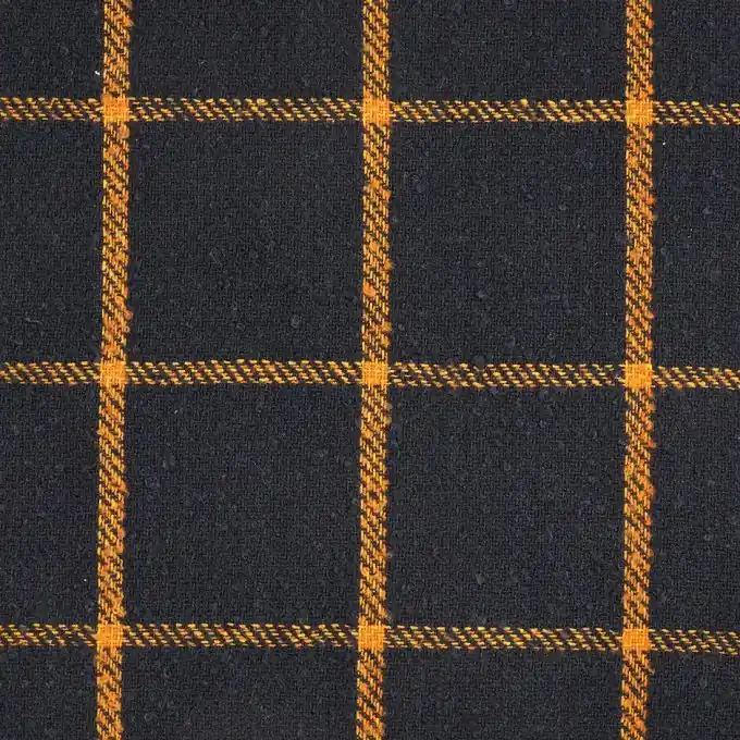 Grosses Karomuster aus marineblauem Wollstoff Bestseller