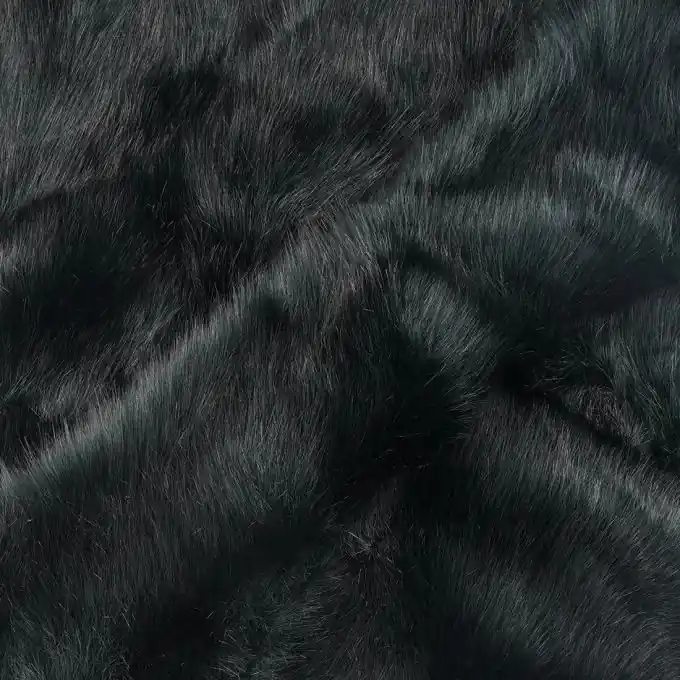 Stoff Kunstfell langhaarig Tannengrün Sichere Zahlung