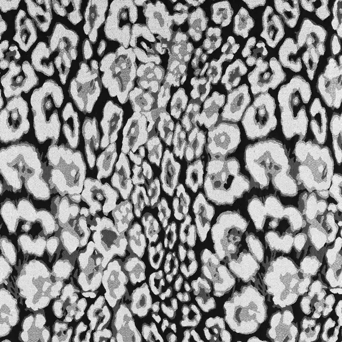 Grauer Leoparden-Jacquard-Stoff Highlight