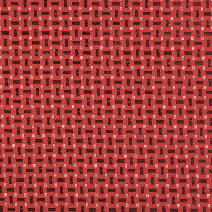 Stoff Jacquard in Rot mit kleinen geometrischen Mustern Top-Seller
