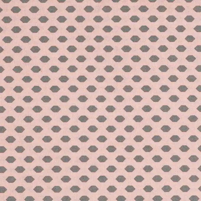 Stoff aus rosa Baumwoll-Popeline mit Rautenmuster Markenprodukt