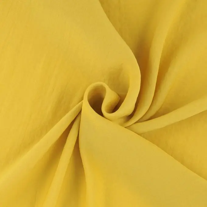 Beliebt Recycelter Satinstoff Senfgelb