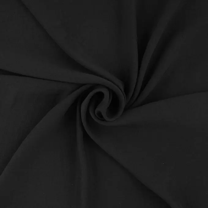 Jetzt Kaufen recycelter Satinstoff Schwarz