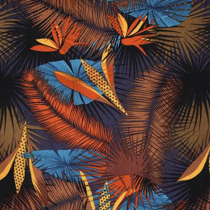 Crêpe Viskose Dschungel Bunt Top-Seller