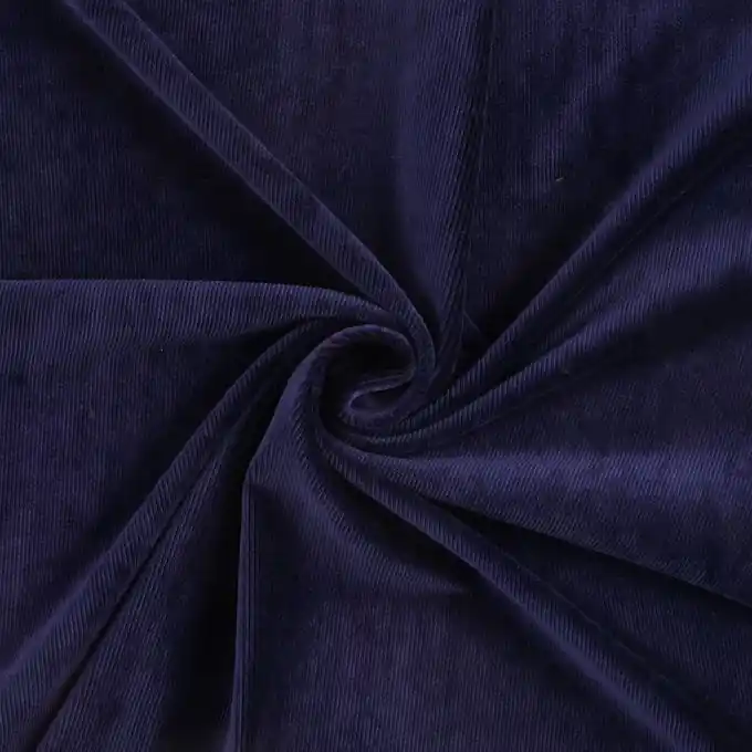 Cordstoff, feingerippt Marineblau Begrenztes Angebot