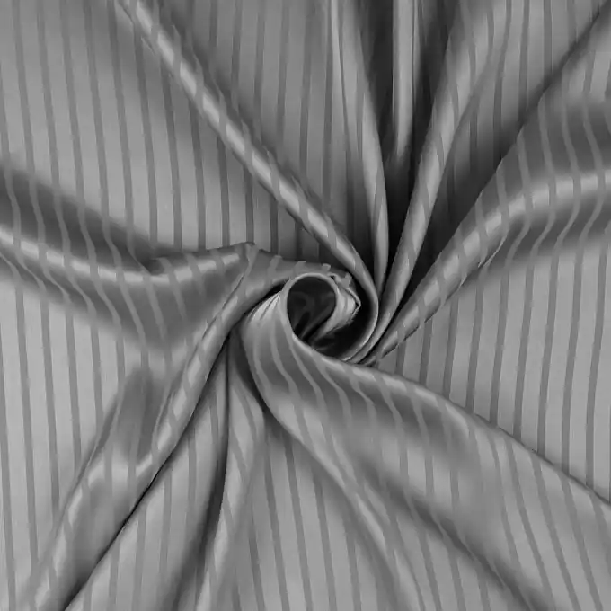 Nur Heute Satinstoff Gestreift Grau