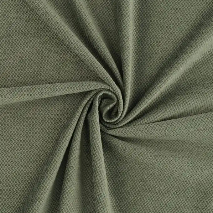 Schnäppchen Samtstoff klein gemustert Khaki