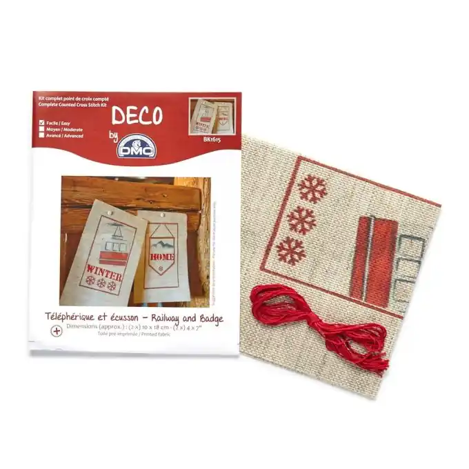 Preiswert Stickpackung Seilbahn & Wappen 10x18cm Cross Stitch Kit