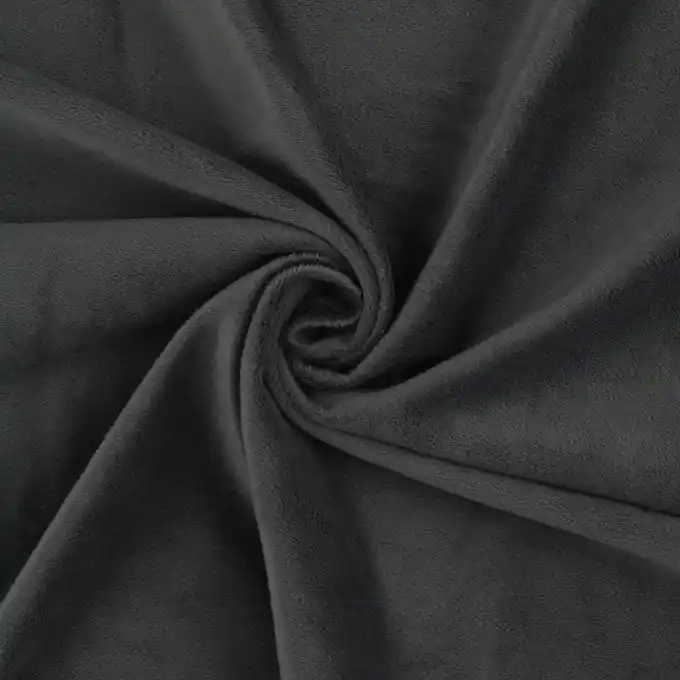Jetzt Bestellen Stoff Polarfleece Minky glatt Anthrazitgrau