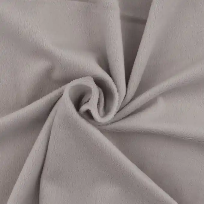 Preiswert Polarflecce Minky glatt Taupe