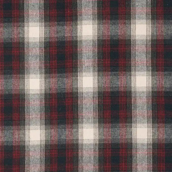 Karierter Stoff Rot/Ecru Online Kaufen